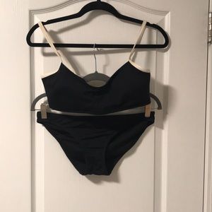 Kate spade black & white bikini set